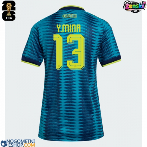 Ženski Nogometni dresi Kolumbija Yerry Mina #13 Gostujoči SP 2026 Kratek Rokav